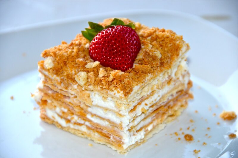 Slice of Layered Cake — White, Appetizing, Photograph