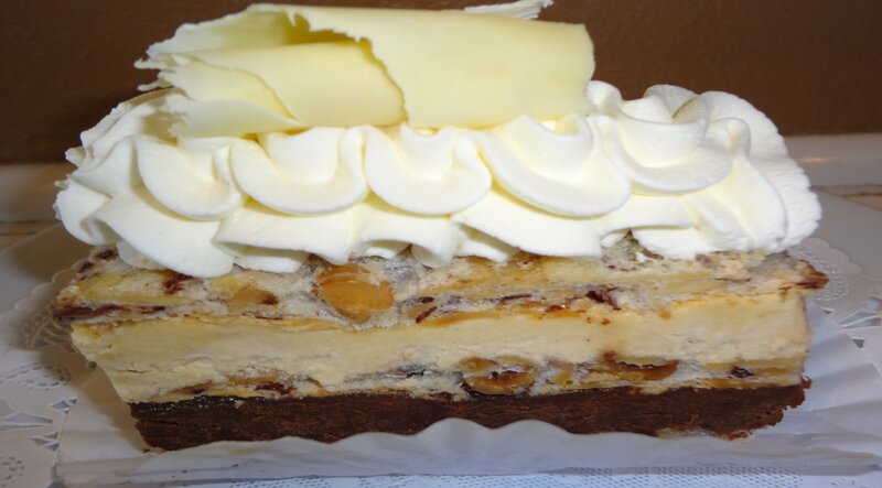 Slice of Layered Cake — White, Appetizing