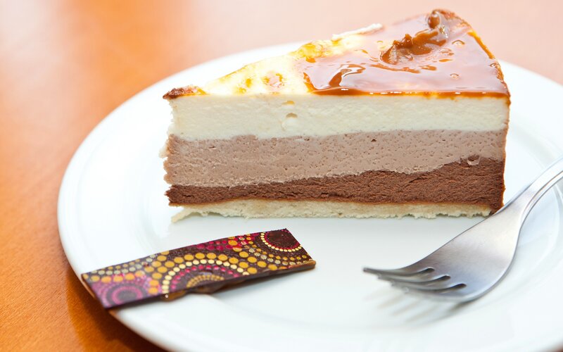 Slice of Layered Cake — White, Calm, Photograph