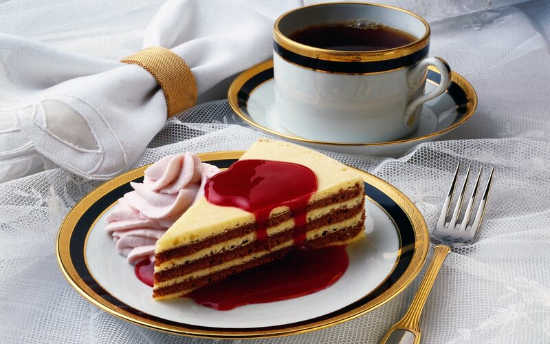 Slice of Layered Cake — White, Elegant