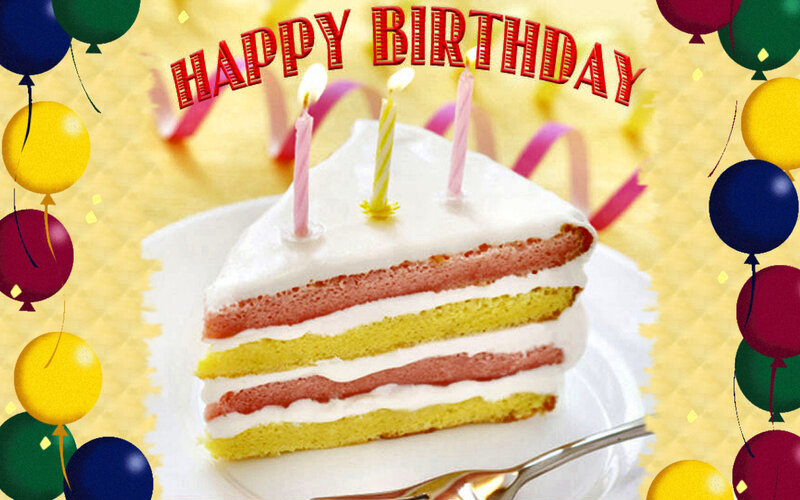 Slice of Layered Cake — Yellow, Celebratory