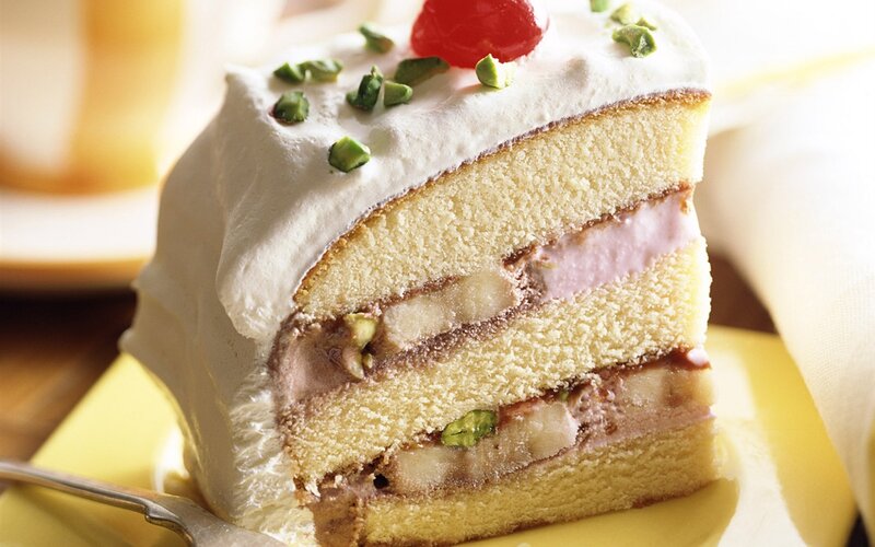 Slice of Layered Cake — Yellow