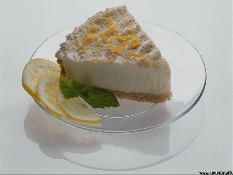 Slice of Lemon Cheesecake — White, Refreshing