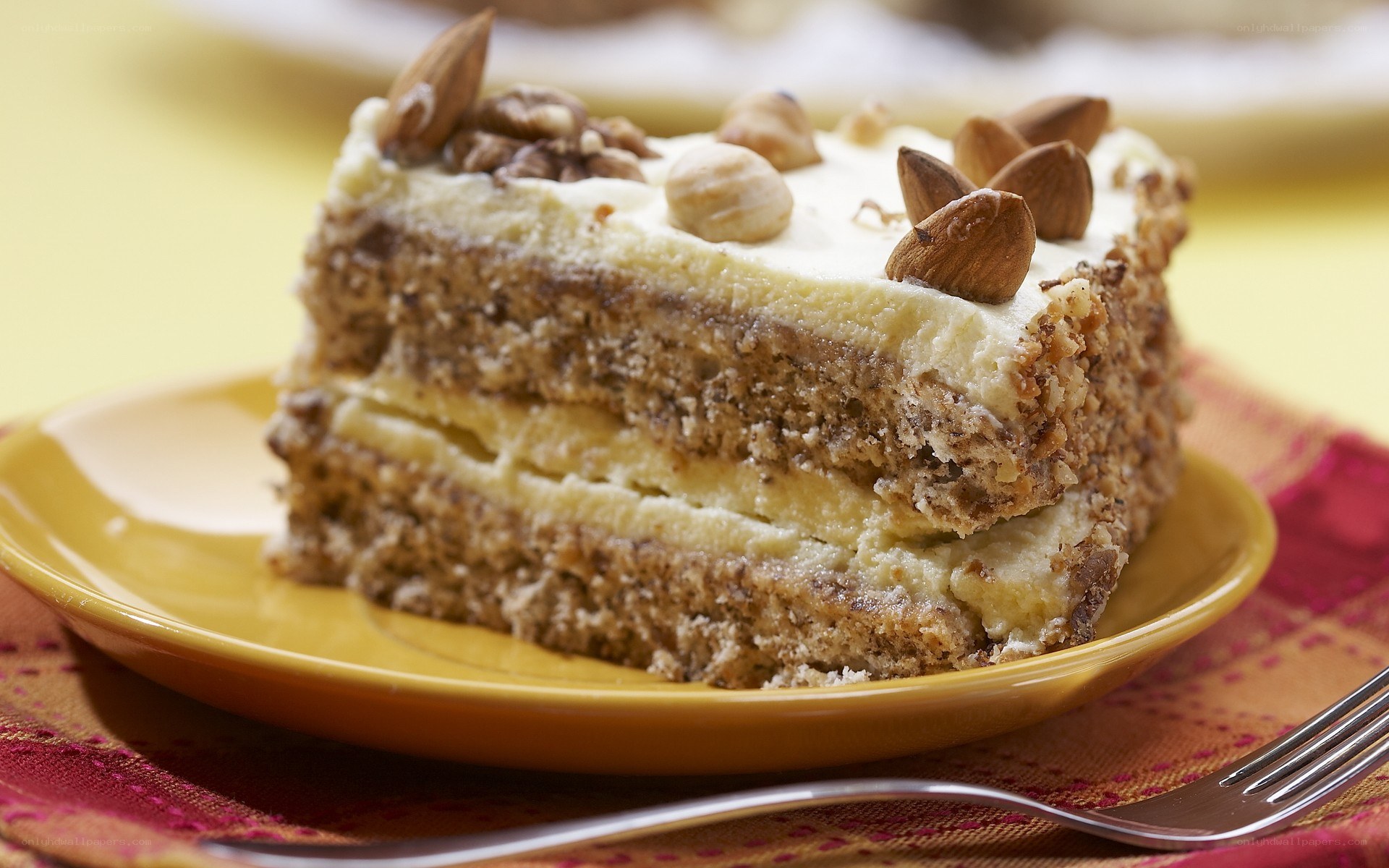 slice of nut cake