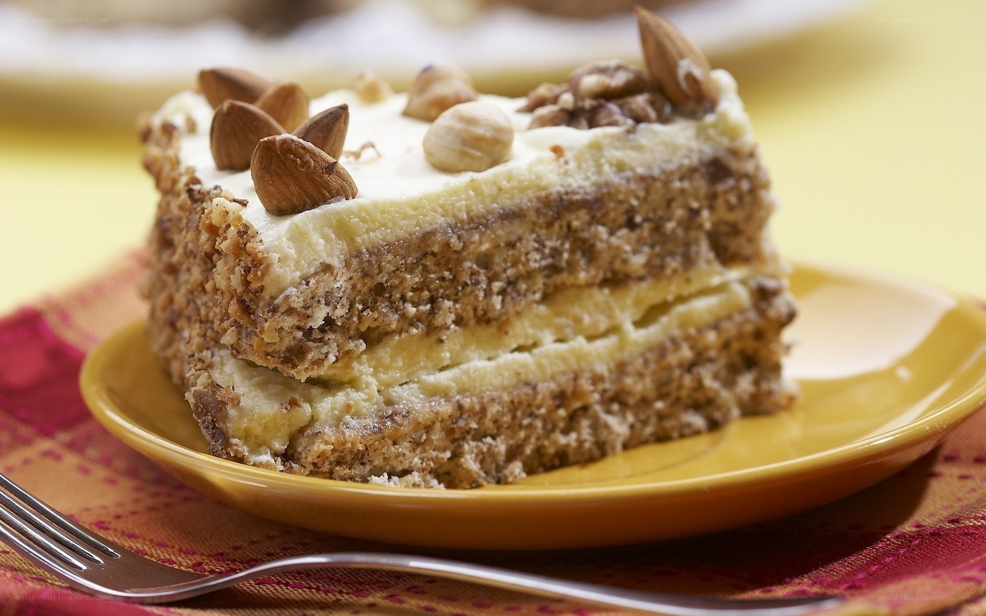 slice of nut cake