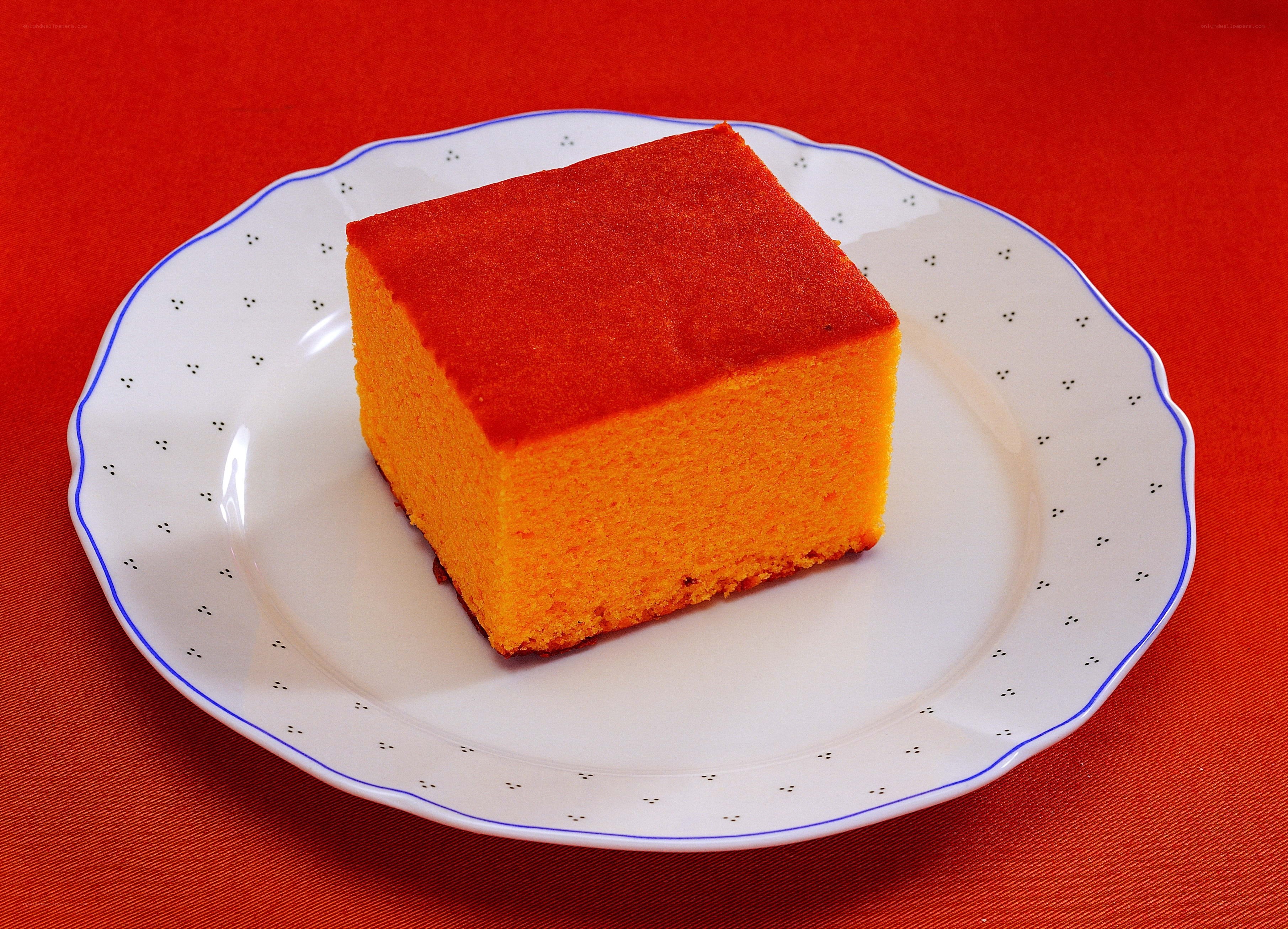 slice of orange cake