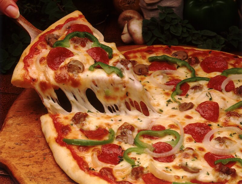 Slice of Pepperoni Pizza — Red