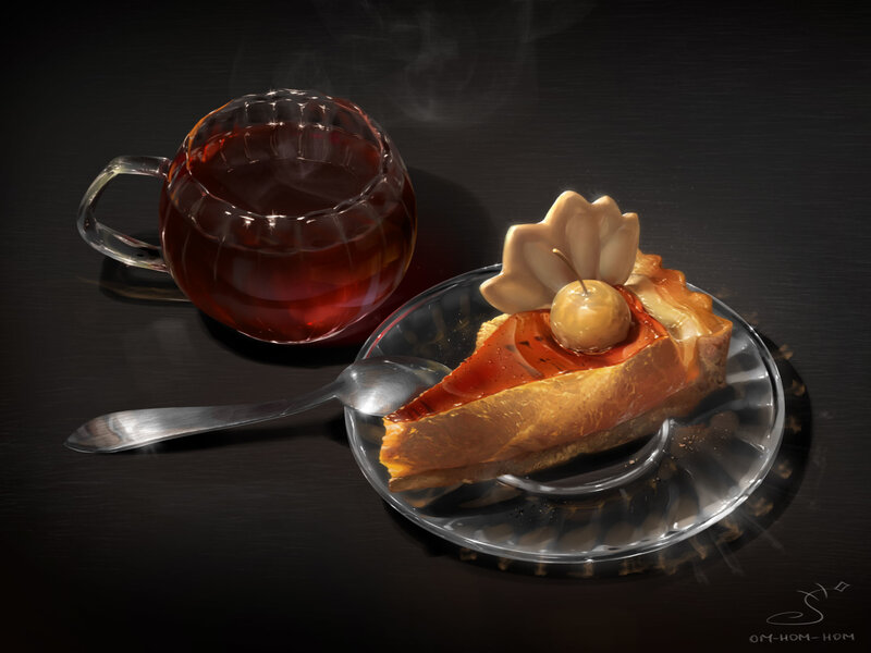 Slice of Pie and Tea