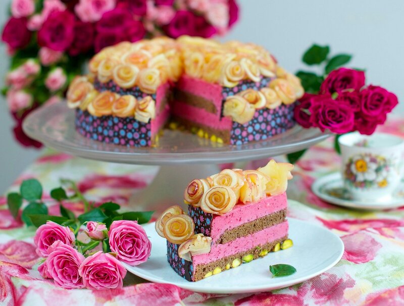 Slice of Pink Cake — Festive