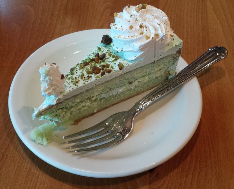 Slice of Pistachio Cake — Green