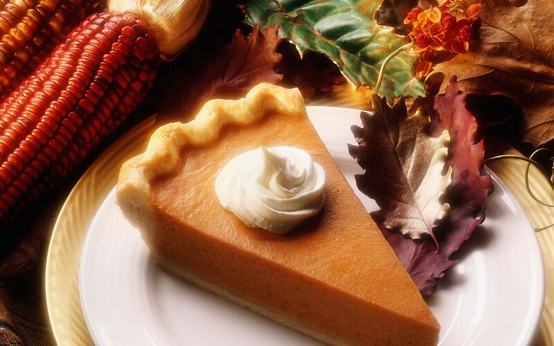 Slice of Pumpkin Pie — Orange, Festive