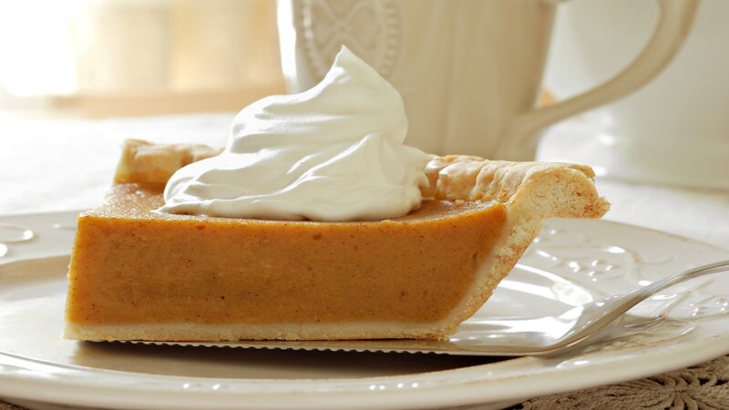 Slice of Pumpkin Pie — Orange