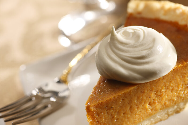 Slice of Pumpkin Pie — Orange, Warm