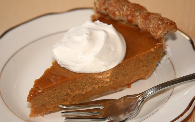 Slice of Pumpkin Pie — White, Calm