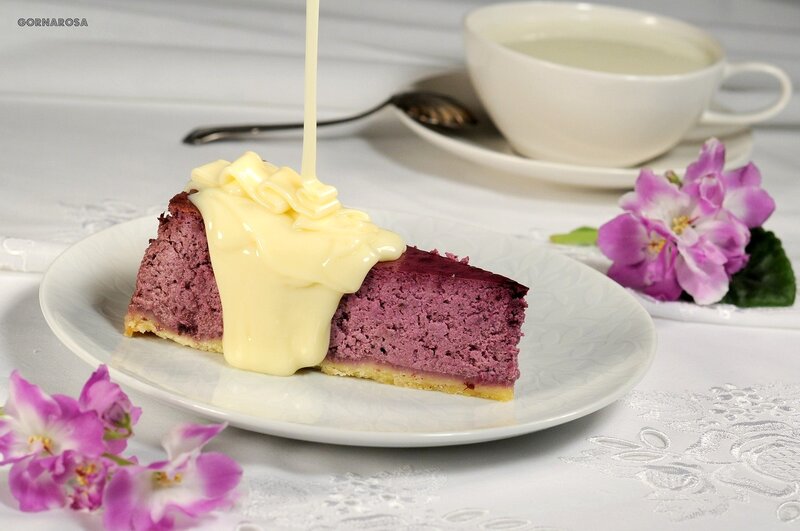 Slice of Purple Cheesecake