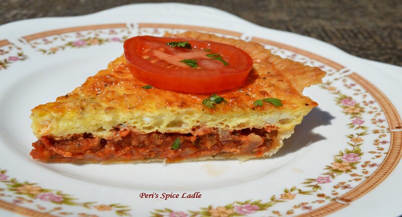 Slice of Quiche on Plate