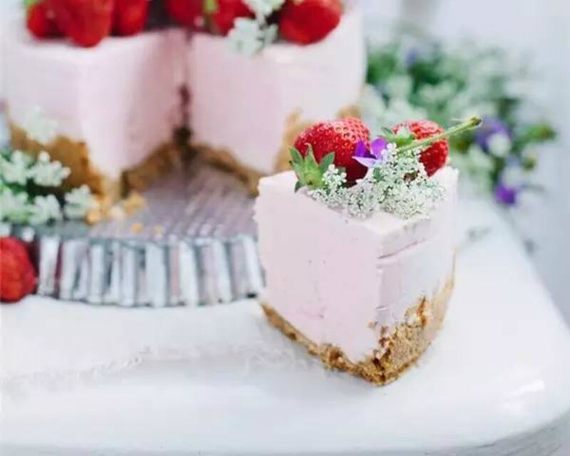 Slice of Strawberry Cheesecake — Pink