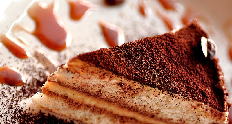 Slice of Tiramisu Cake — Brown