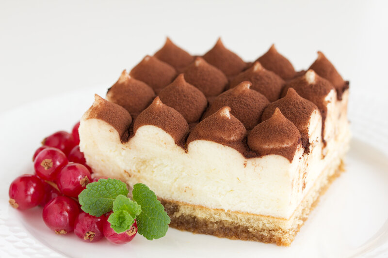 Slice of Tiramisu Cake — White