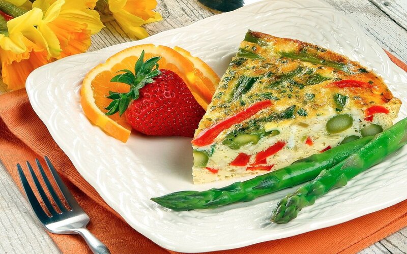 Slice of Vegetable Frittata
