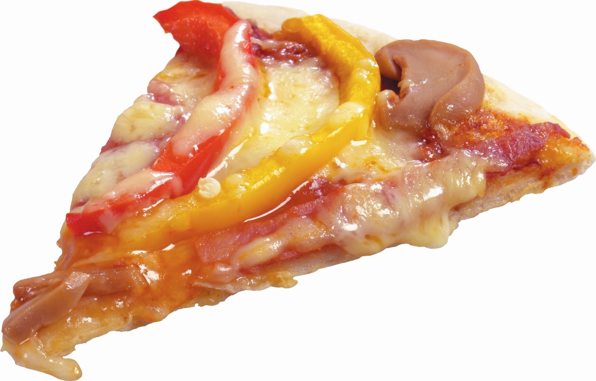slice of vegetable pizza