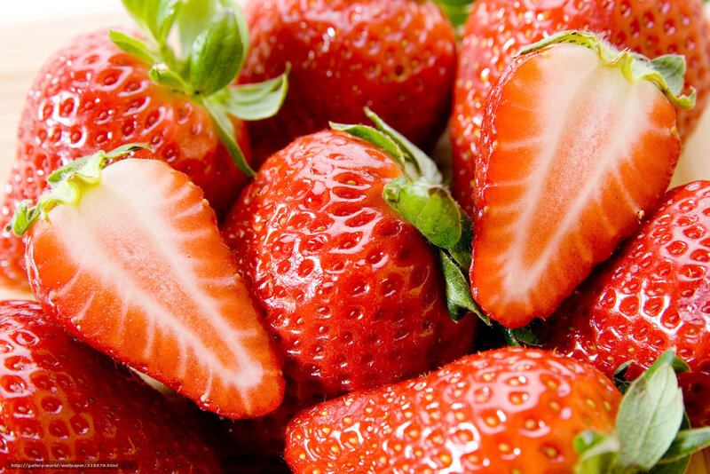 Sliced and Whole Strawberries