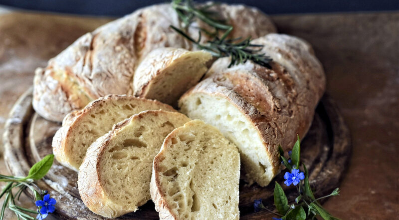 Sliced Bread on Wood — Brown