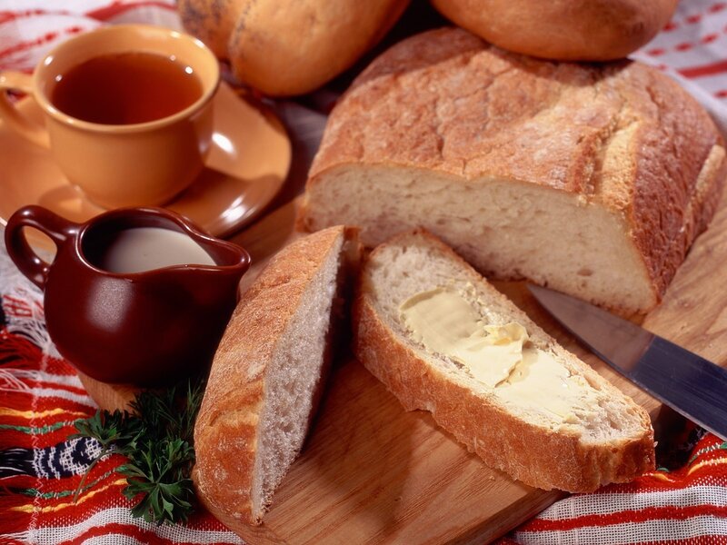 Sliced Bread with Butter