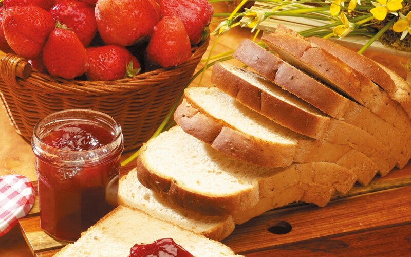 Sliced Bread with Jam