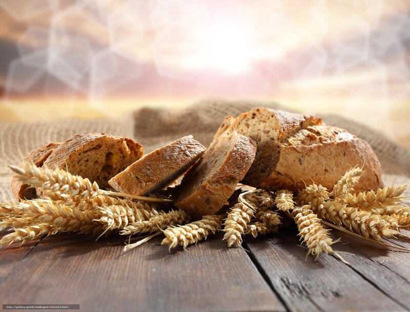 Sliced Bread with Wheat — Brown, Warm