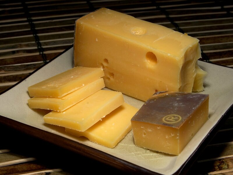 Sliced Cheese on Plate