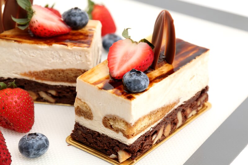 Sliced Cheesecake Dessert