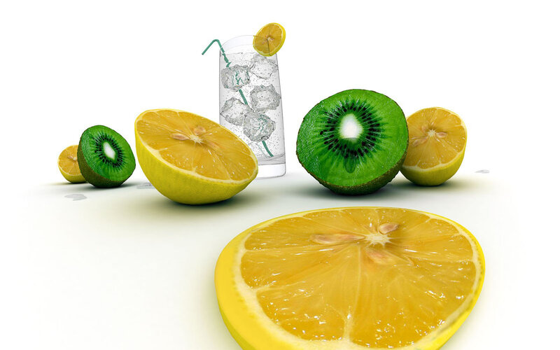 Sliced Citrus and Kiwi