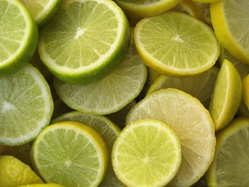 sliced citrus fruits close-up