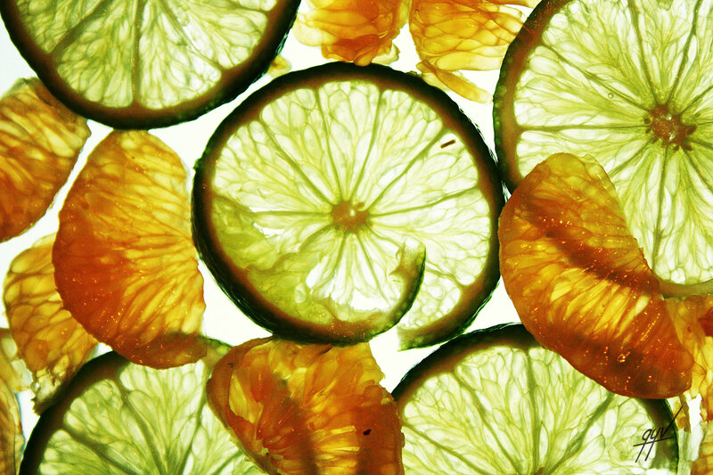 Sliced Citrus Fruits — Green
