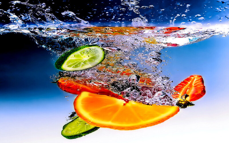 Sliced Citrus Fruits in Water