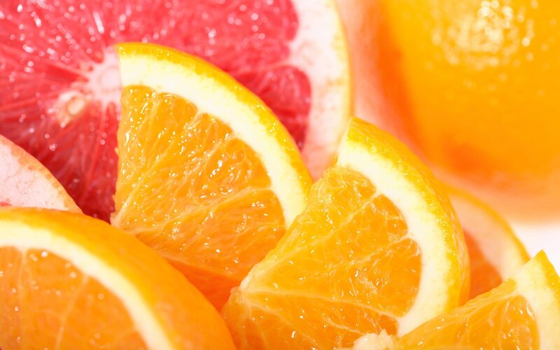 Sliced Citrus Fruits — Orange, Fresh