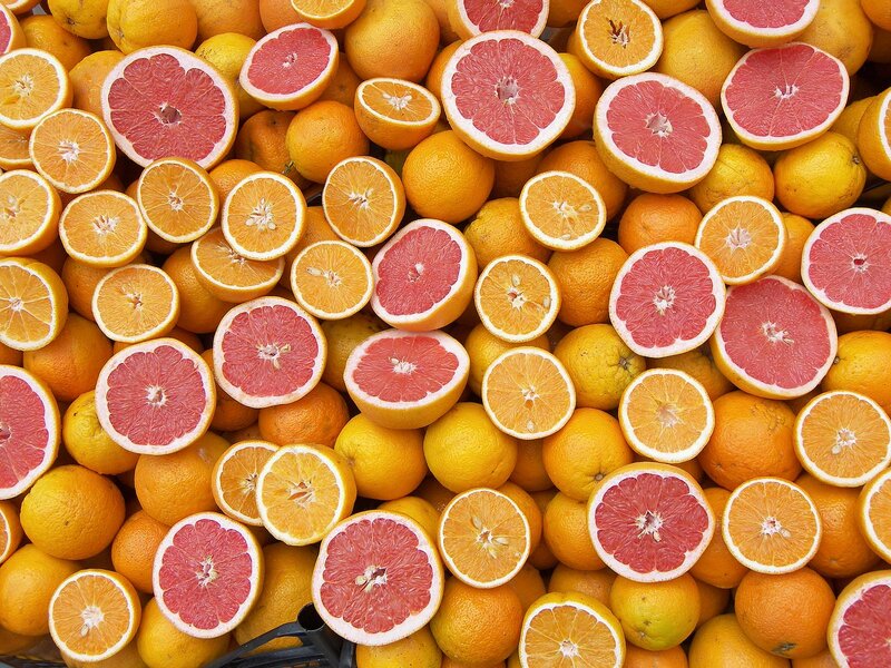 Sliced Citrus Fruits — Orange, Vibrant, Photograph, Oranges