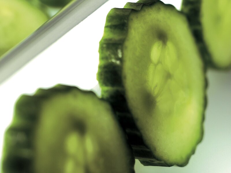 sliced cucumber close-up