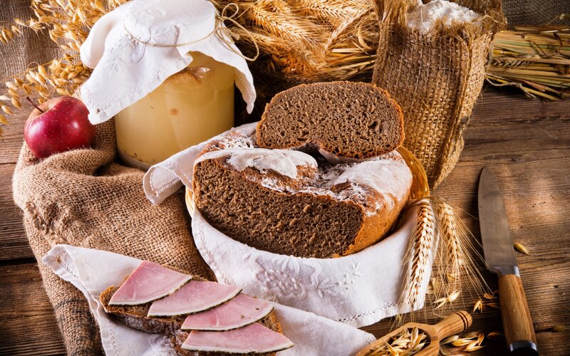 Sliced Dark Bread Loaf