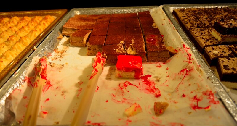 Sliced Desserts on Trays