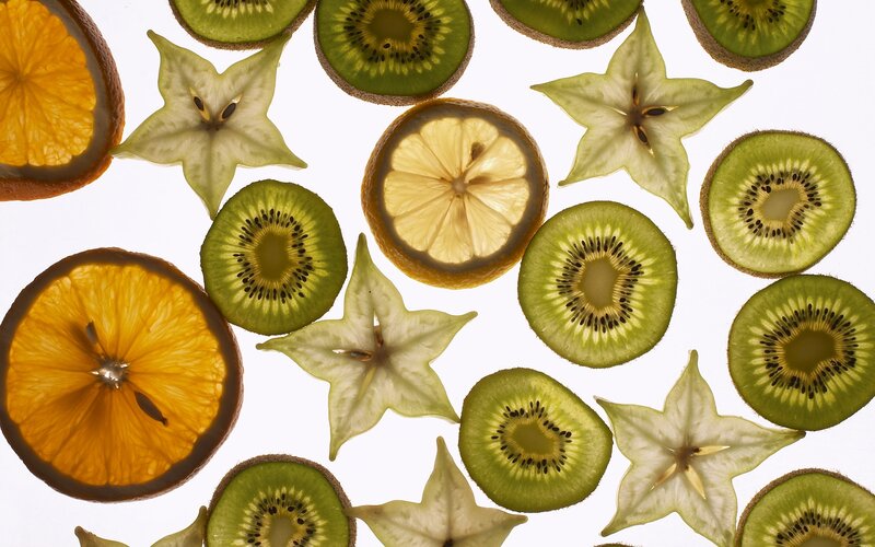 sliced fruit arrangement