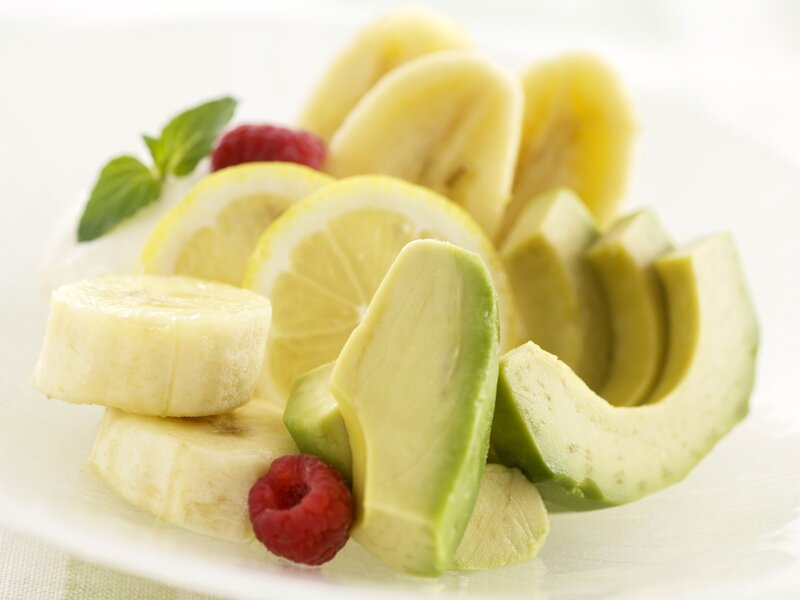 Sliced Fruit on Plate
