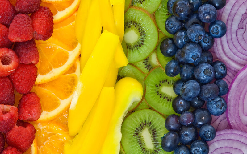 Sliced Fruits and Vegetables