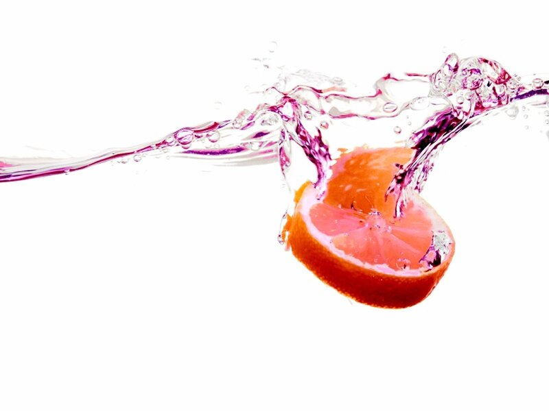 Sliced Grapefruit in Water