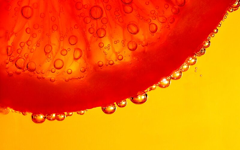 Sliced Grapefruit — Red, Vibrant