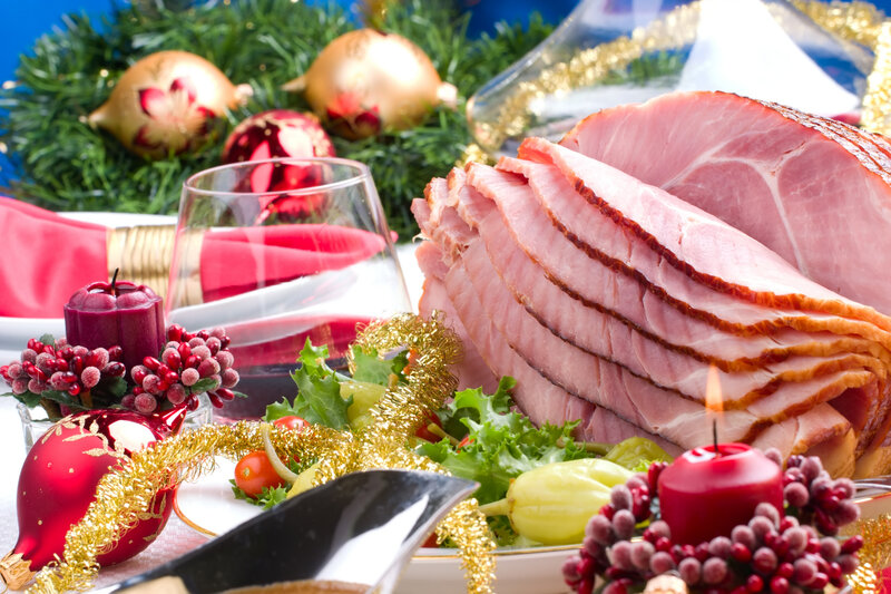 Sliced Ham on Platter