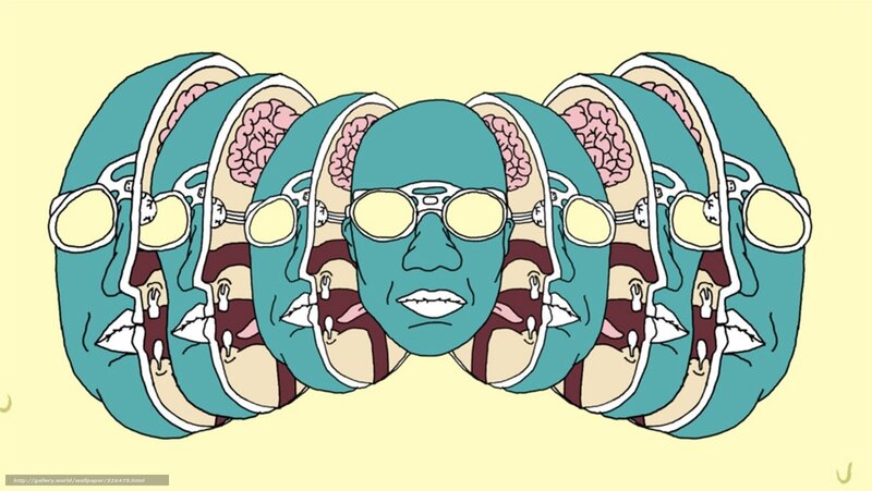 sliced heads with brains