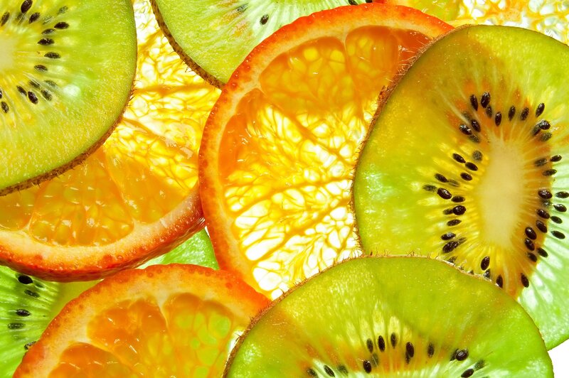 sliced kiwi and orange fruit
