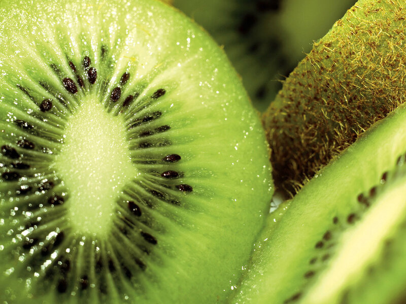 Sliced Kiwi Fruit — Green, Fresh, Photograph, Seeds, Skin